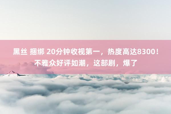 黑丝 捆绑 20分钟收视第一，热度高达8300！不雅众好评如潮，这部剧，爆了