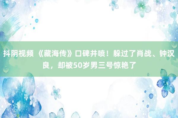 抖阴视频 《藏海传》口碑井喷！躲过了肖战、钟汉良，却被50岁男三号惊艳了
