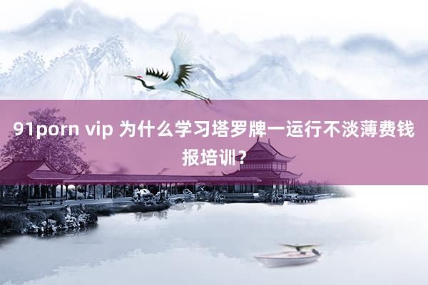 91porn vip 为什么学习塔罗牌一运行不淡薄费钱报培训？