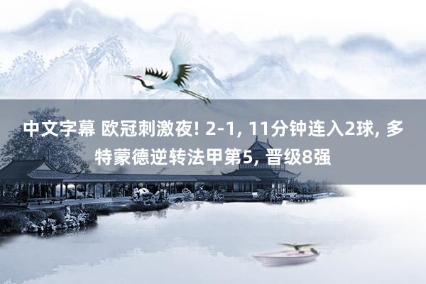 中文字幕 欧冠刺激夜! 2-1， 11分钟连入2球， 多特蒙德逆转法甲第5， 晋级8强