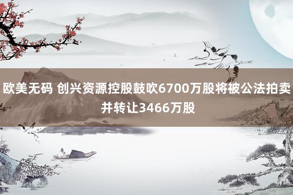 欧美无码 创兴资源控股鼓吹6700万股将被公法拍卖 并转让3466万股
