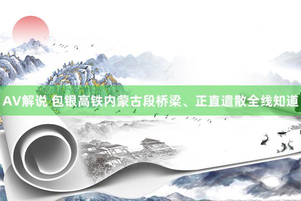 AV解说 包银高铁内蒙古段桥梁、正直遣散全线知道